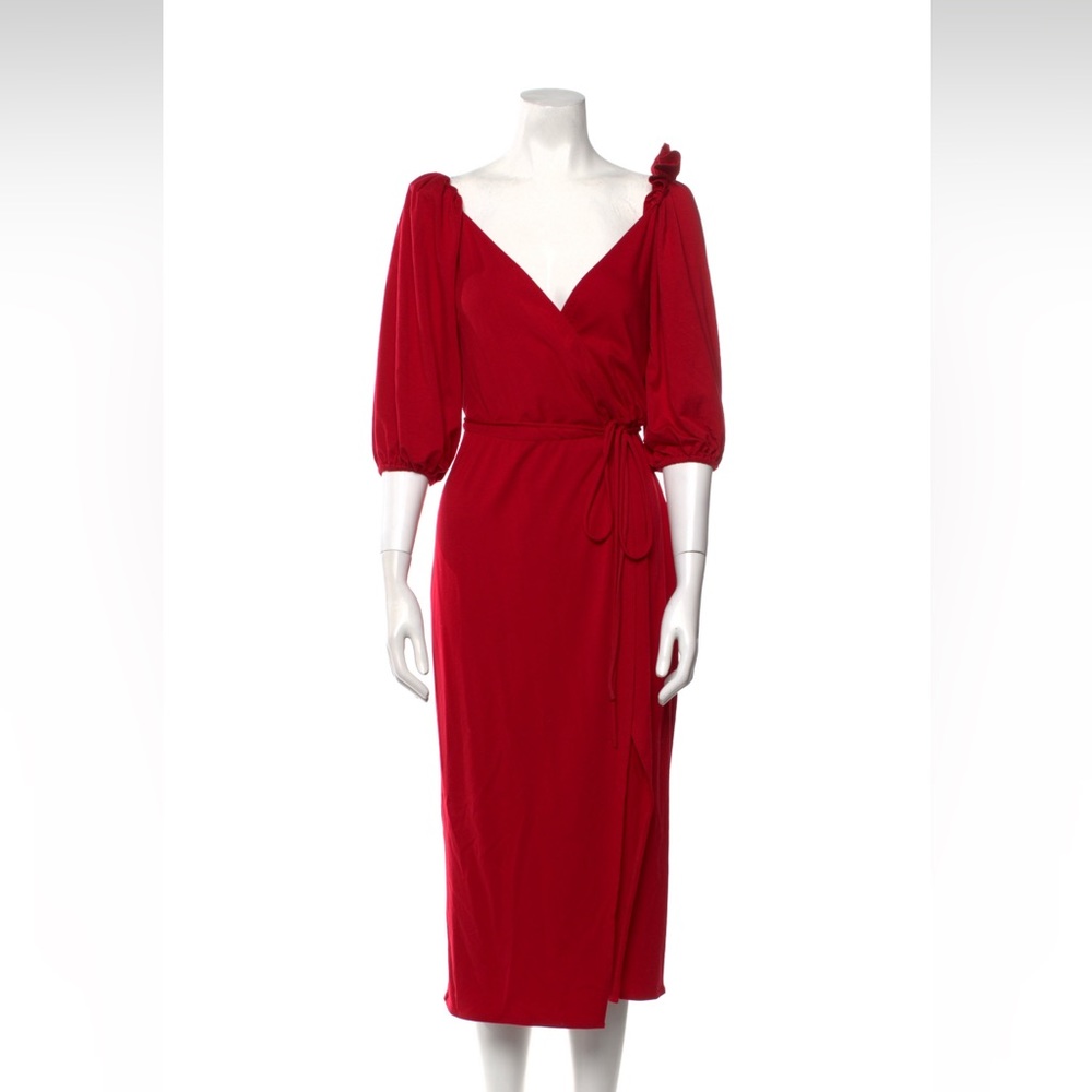 Reformation V-neck Midi Length Dress